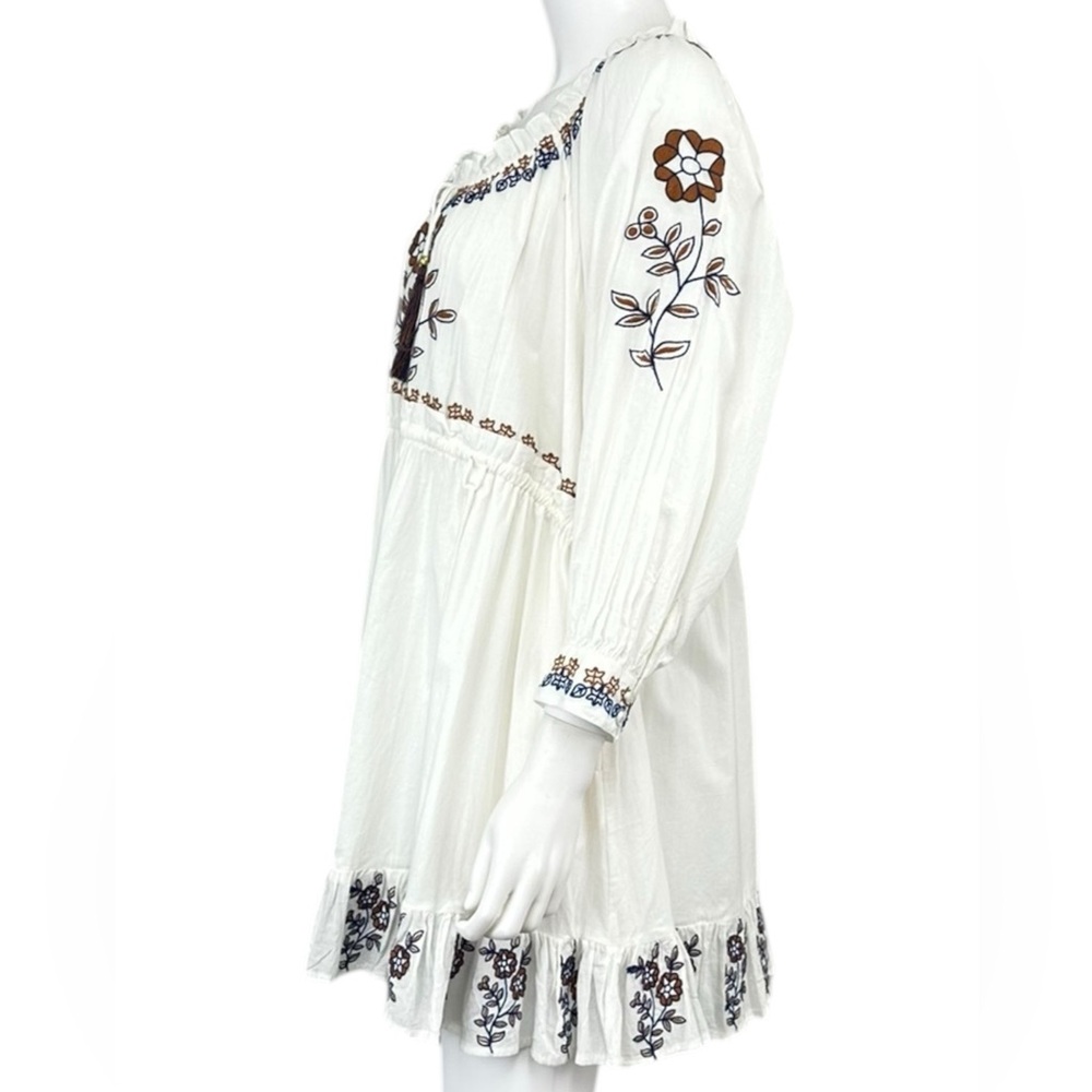 Mahila NWT White Embroidered Felicity Dress Size L M0518 - Picture 4 of 12